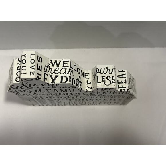 Family Love House Shaped Sign, Handmade, Words to Show Family Strength, Gift - Picture 3 of 7